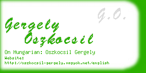 gergely oszkocsil business card